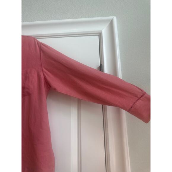 Units Pink Collar Button Down 100% Linen Pink Collar Button Down - Picture 4 of 8